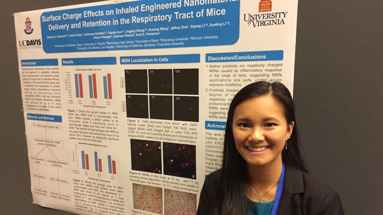 Delaney Buskard at her poster at the May 2017 ATS conference